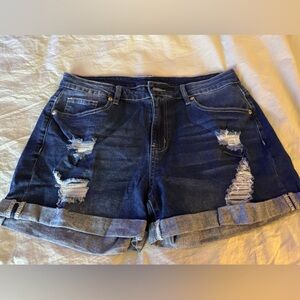 Distressed Denim Shorts size Large